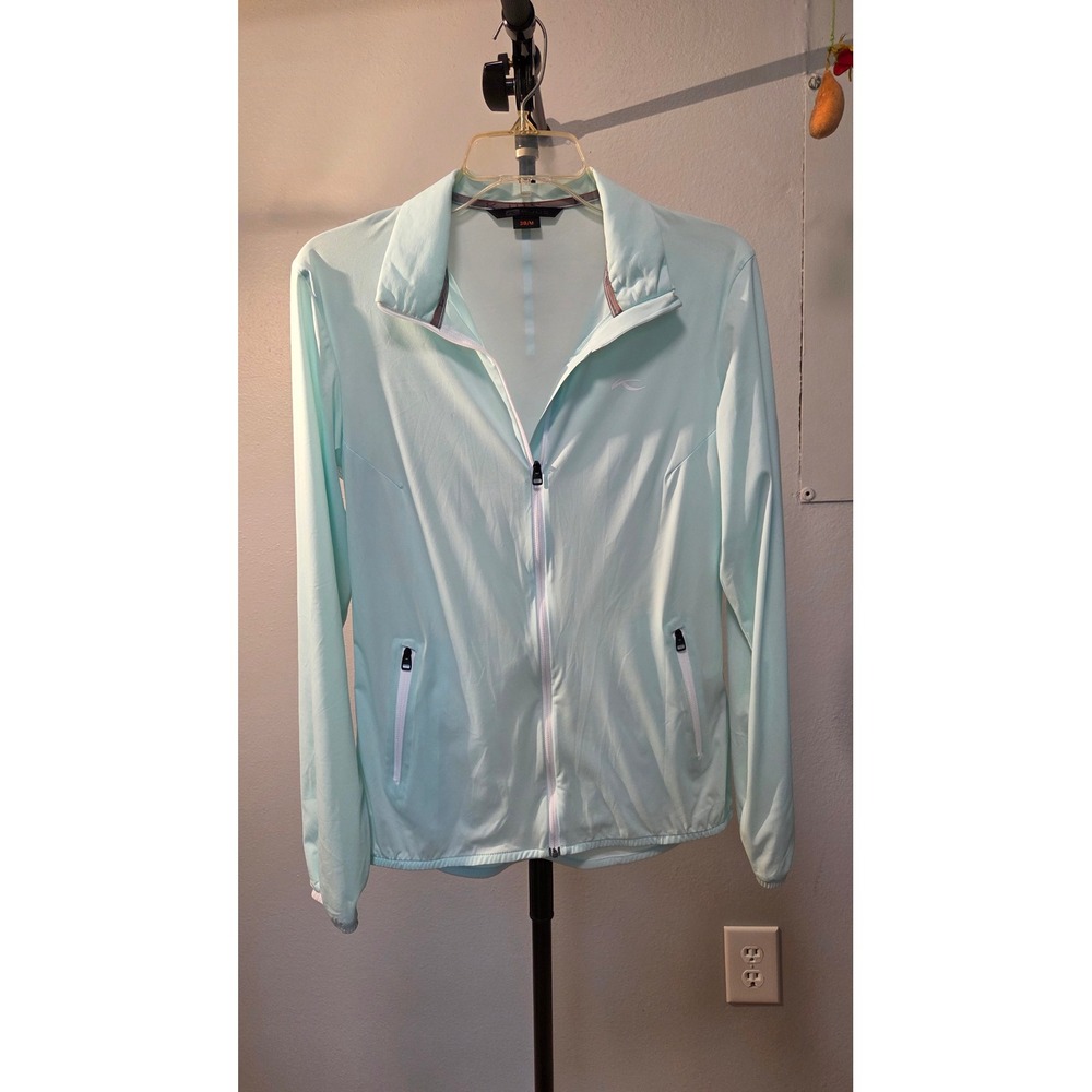 KJUS Ladies Breeze Jacket Mint Green Full Zip Golf Windbreaker Princeville M 38